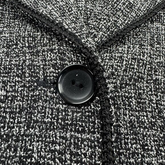 Kim Rogers Gray Tweed Blazer Jacket Women’s Size 12 Classic Fit Dress Career - Picture 4 of 12